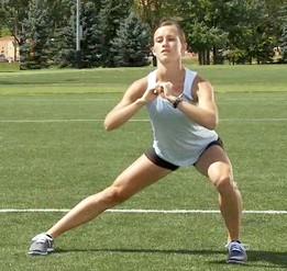1Lateral squat exercise