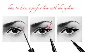 1Apply eyeliner and mascara